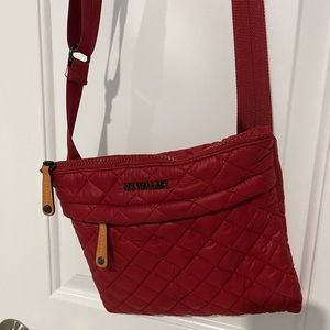 MZ Wallace flat crossbody. Rare deep red color. Excellent condition